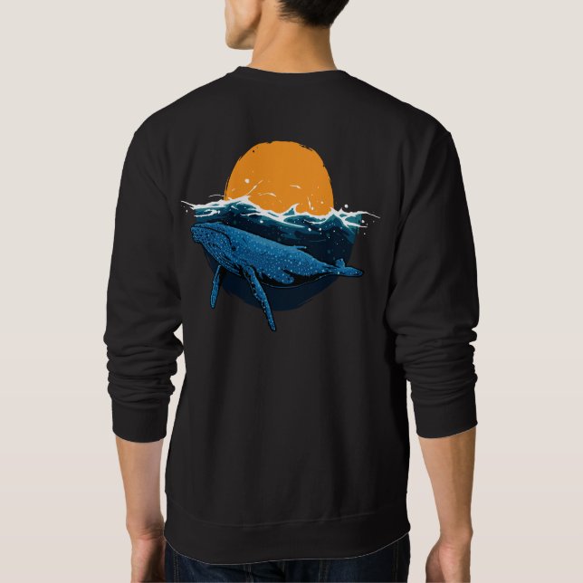Sudadera Onda de ballena (Reverso)