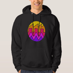 Sudadera Onda de sonido sintetizadora de forma de onda retr