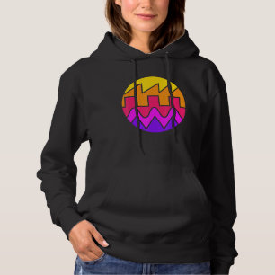 Sudadera Onda de sonido sintetizadora de forma de onda retr