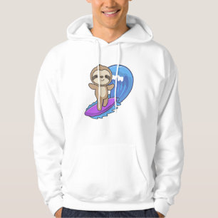 Sudadera Ondas eslovacas de surf montando dulces Sloths