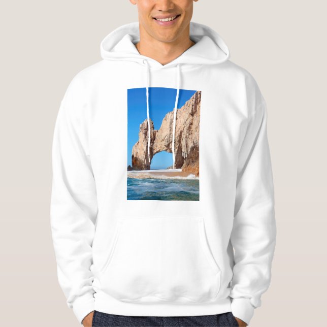 Sudadera Ondas que salpican en formaciones de roca (Anverso)