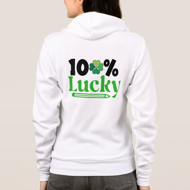 Sudadera One Hundred Percent Lucky St. Patrick’s Day -61101 (Reverso)