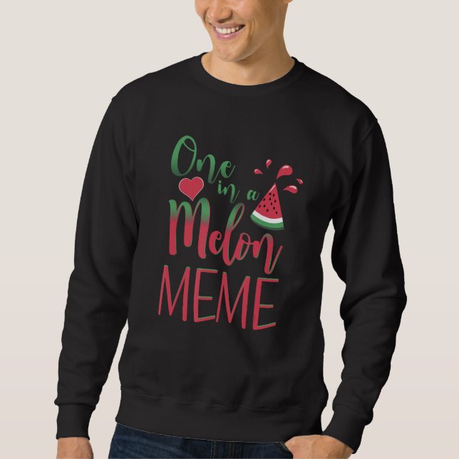 Sudadera One in a Melon Meme Matching Family Watermelon Par (Anverso)