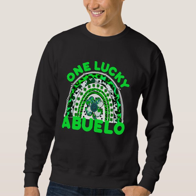 Sudadera One Lucky Abuelo Good Luck Green Rainbow Shamrock  (Anverso)