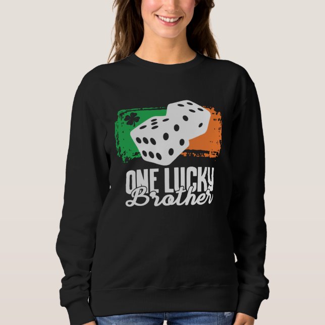 Sudadera One Lucky Brother Dice Game  Family Group Matching (Anverso)