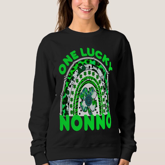 Sudadera One Lucky Nonno Good Luck Green Rainbow Shamrock L (Anverso)