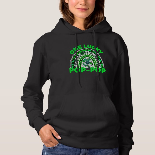 Sudadera One Lucky Pop Pop Good Luck Green Rainbow Shamrock (Anverso)