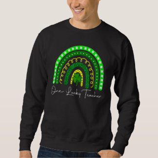 Sudadera one lucky teacher st patricks day rainbow 1