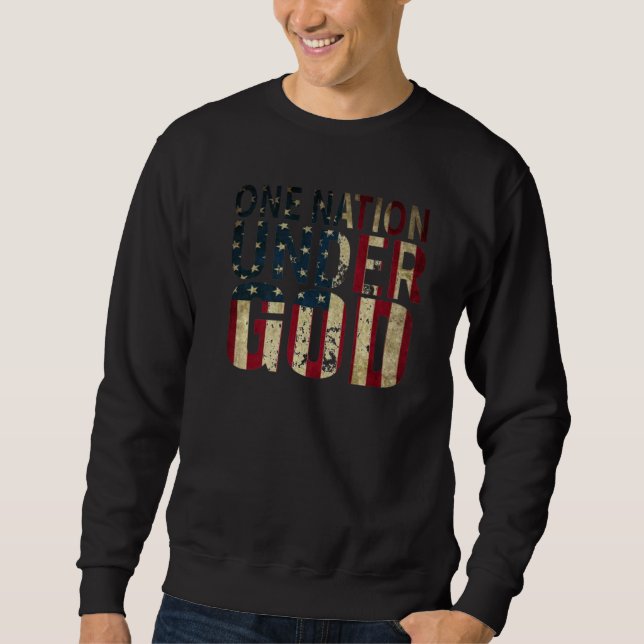 Sudadera One Nation Under God Premium (Anverso)