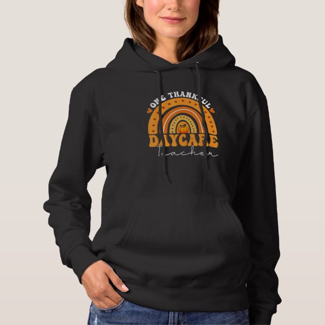 Sudadera One Thankful Daycare Teacher Autumn Rainbow Teache (Anverso)