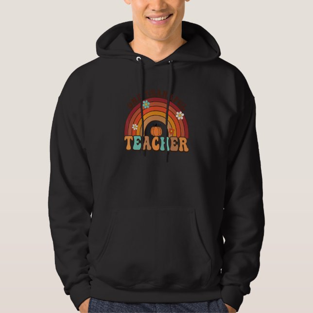 Sudadera One Thankful Kindergarten Teacher Thanksgiving Rai (Anverso)