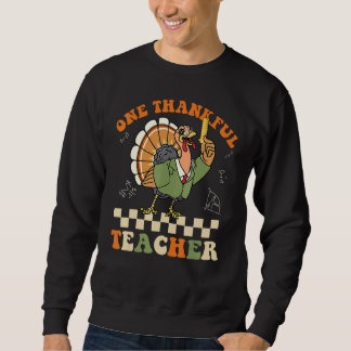 Sudadera One Thankful Teacher Turkey Autumn Fall Thanksgivi