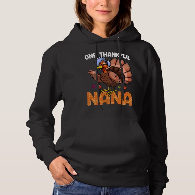 Sudadera One Thankfull Nana Turkey  Women Flock Love Foodie (Anverso)