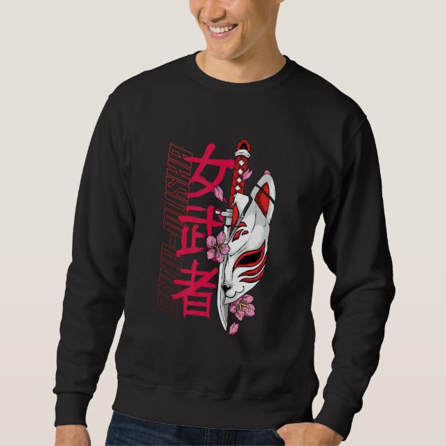 Sudadera Onna musha Female Samurai Japanese Warrior Ronin B (Anverso)
