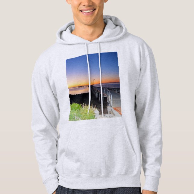 Sudadera Opal Sunset: Puesta Del Sol Sobre Un Barrio, (Anverso)