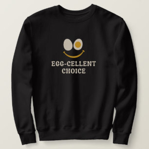 Sudadera Opción Excelente Huevo Divertido Juego de Palabras