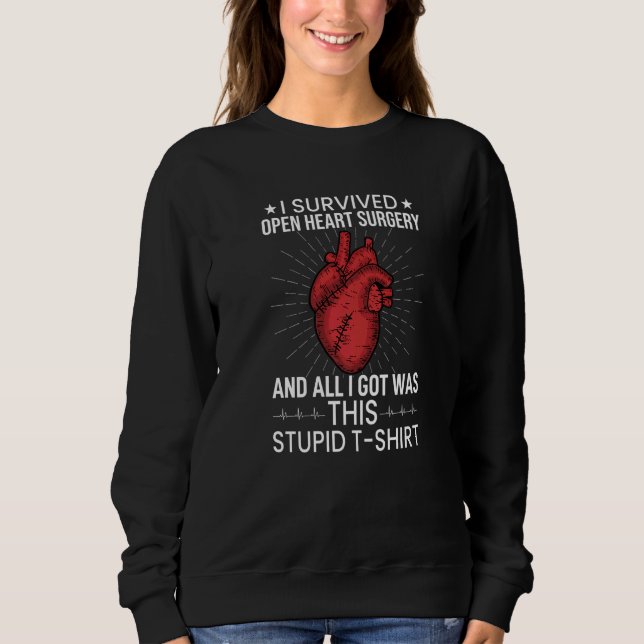 Sudadera Open Heart Surgery Survivor Recovery Get Well Soon (Anverso)