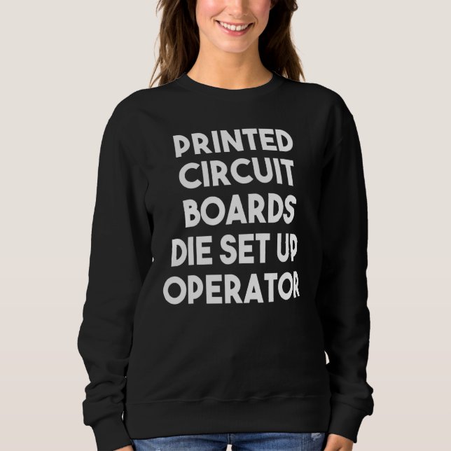 Sudadera Operador de configuración de troquel de placas de  (Anverso)