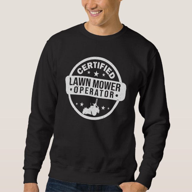 Sudadera Operador de cortadora de césped certificado Lawn M (Anverso)