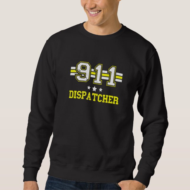 Sudadera Operador de despacho de la línea amarilla delgada  (Anverso)
