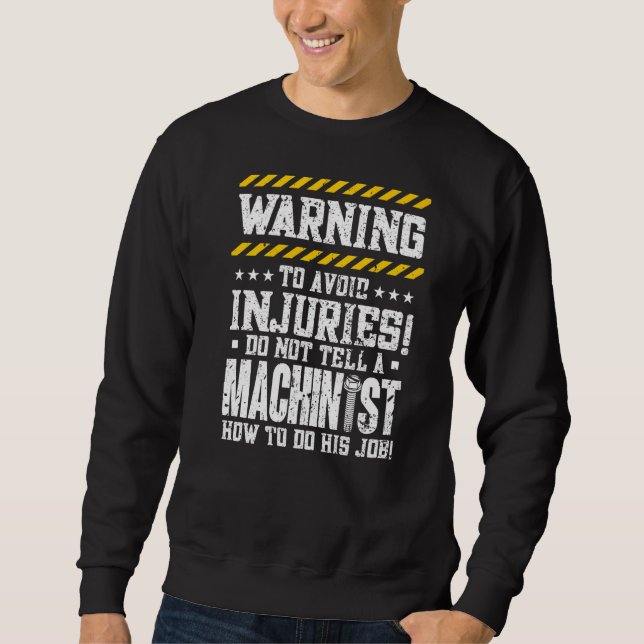 Sudadera Operador de máquina Machinist (Anverso)