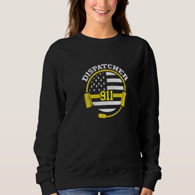 Sudadera Operadora de despacho 911 EE. UU. Auricular Bander (Anverso)