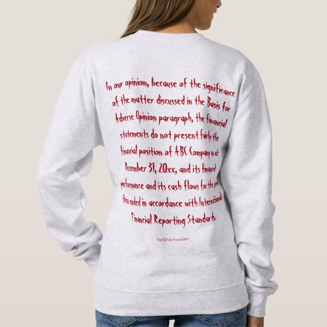 Sudadera "Opinión adversa de la auditoría " (Reverso)