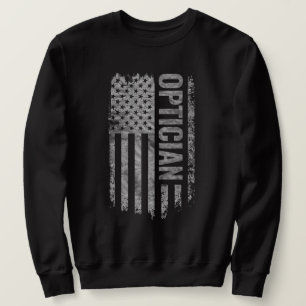 Sudadera Óptico bandera de EE. UU. diseño desgastado