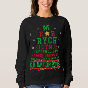Sudadera Optometría Árbol de Navidad Anteojos Navidades de 