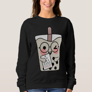 Sudadera Optometrist Boba Tea Eye Chart Técnica Oftálmica