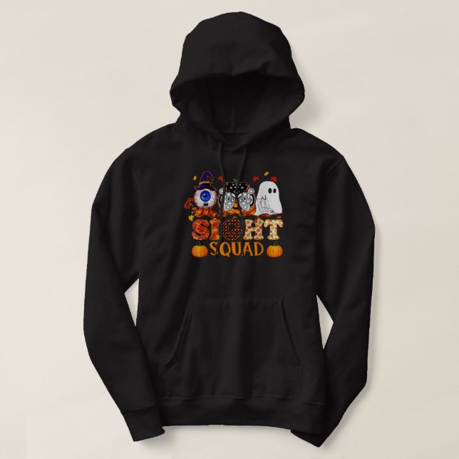 Sudadera Optometrist Halloween Sight Squad Witch Pumpkin Op (Diseño del anverso)