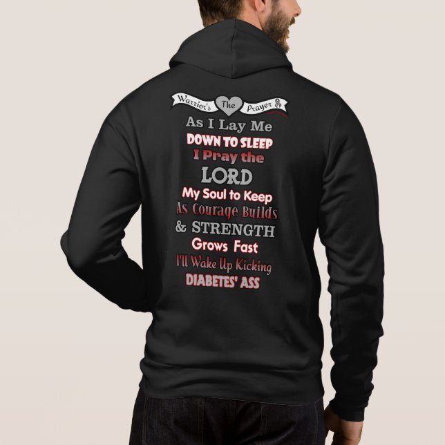 Sudadera Oración del guerrero... Diabetes (Reverso)