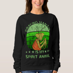 Sudadera Oración Mantis Espíritu Animal Retro Insectos Vint
