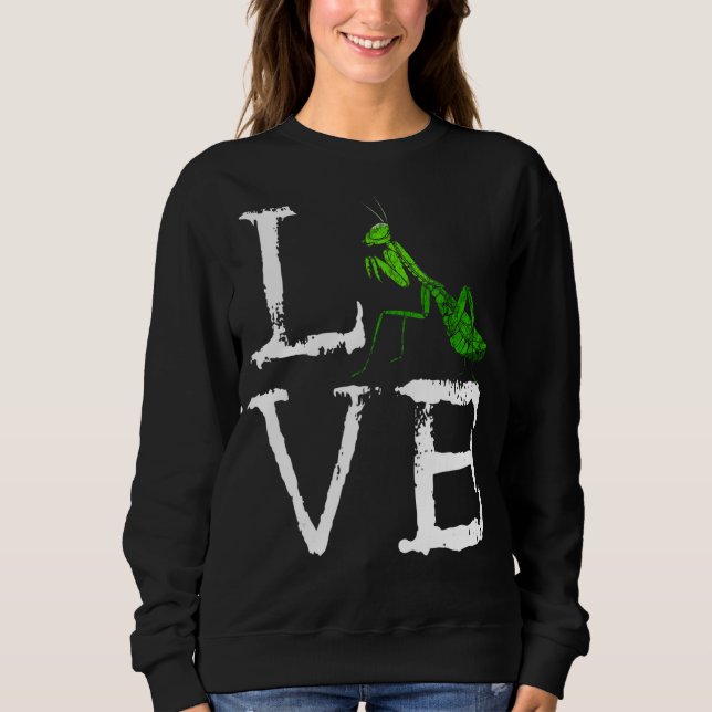 Sudadera Orando Mantis Sombrío Amor Mantis Bug Green Insect (Anverso)