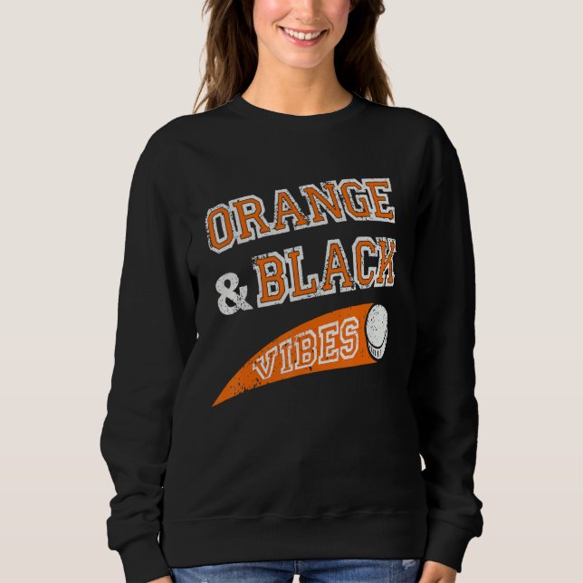 Sudadera Orange & Black Vibes Hockey Team Fan (Anverso)
