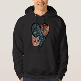 Sudadera Orange cat heart Valentine's Day Cats