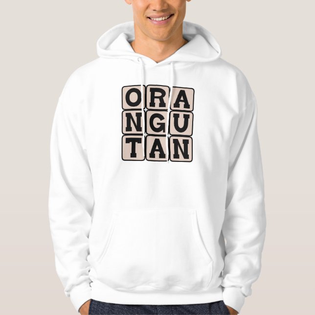 Sudadera Orangután, gran simio asiático (Anverso)