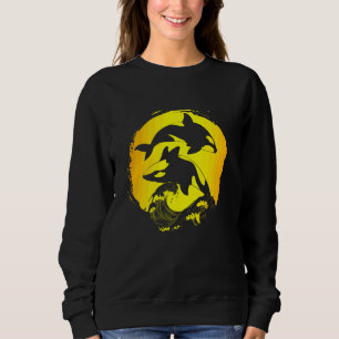 Sudadera Orca Animal  Animal Oceánico Olas Ballena Asesina 
