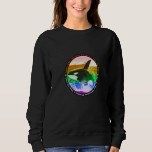 Sudadera Orca Asesina Arcoíris Activista Terrestre Biólogo 