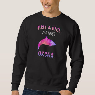 Sudadera Orca Ballena Asesina Océano Solo una chica Raglan 