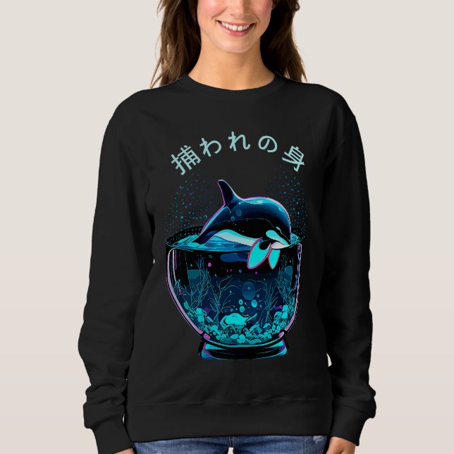 Sudadera Orca End Captivity Free The Orcas Marine Protectio (Anverso)