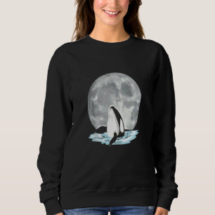 Sudadera Orca Luz de Luna Luna Llena Océano Animal Ballena