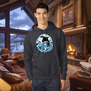 Sudadera Orca Majestuosa Ballena Asesina Olas Azules Océano