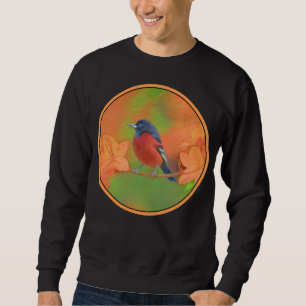 Sudadera Orchard Oriole Songbird Pintura original de aves