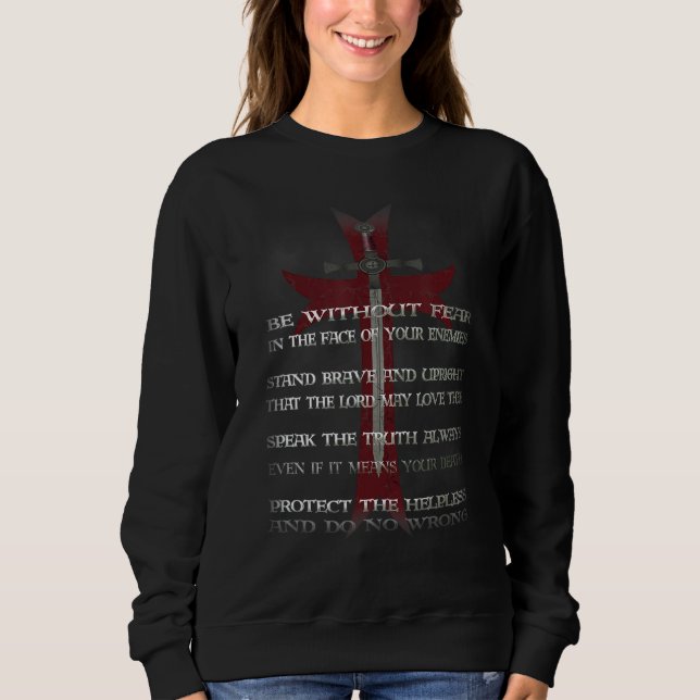 Sudadera Orden de cruzar el anillo de Knights Templar Crusa (Anverso)