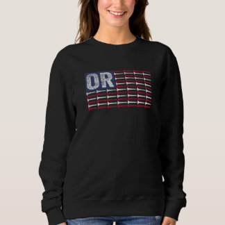 Sudadera Oregon Home State OR American Flag Patriotic Golf