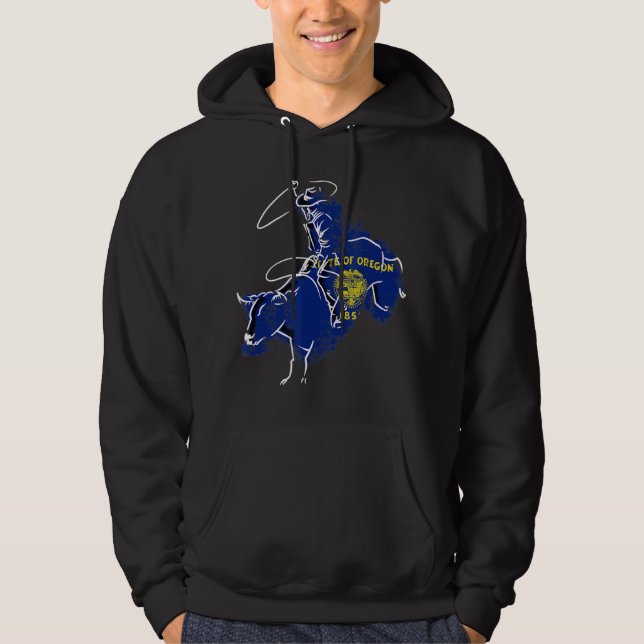 Sudadera Oregon Rodeo Bull Riding Pendleton Retro Grunge Vi (Anverso)
