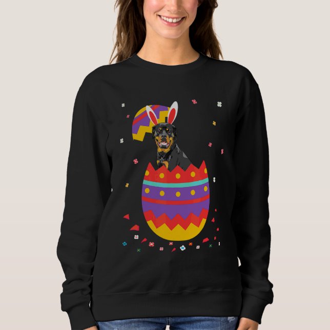Sudadera Orejas de conejito Costume Día de Pascua Gráfico R (Anverso)