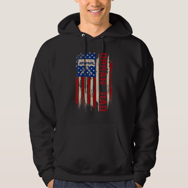Sudadera Órgano de cosecha: Papá, Bandera Estadounidense (Anverso)
