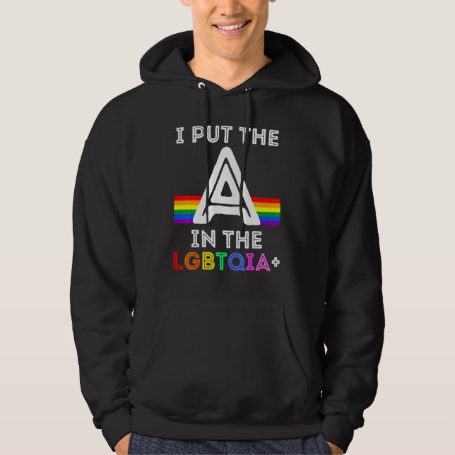 Sudadera Orgullo A Poner El I En Los Hombres Arcoiris LGBTQ (Anverso)